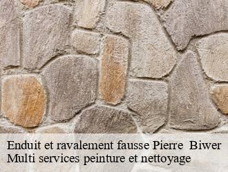 Enduit et ravalement fausse Pierre   biwer- Multi services peinture et nettoyage 