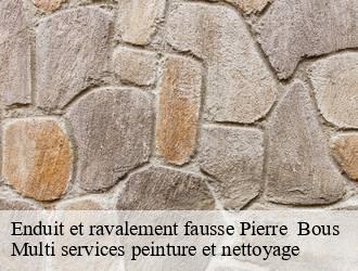 Enduit et ravalement fausse Pierre   bous- Multi services peinture et nettoyage 
