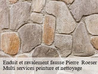Enduit et ravalement fausse Pierre   roeser- Multi services peinture et nettoyage 