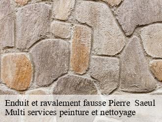 Enduit et ravalement fausse Pierre   saeul- Multi services peinture et nettoyage 