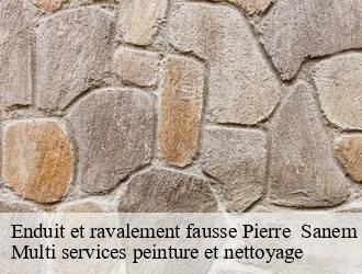 Enduit et ravalement fausse Pierre   sanem- Multi services peinture et nettoyage 
