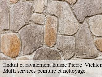 Enduit et ravalement fausse Pierre   vichten- Multi services peinture et nettoyage 