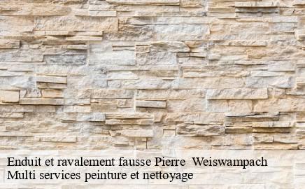 Enduit et ravalement fausse Pierre weiswampach- Multi services peinture et nettoyage