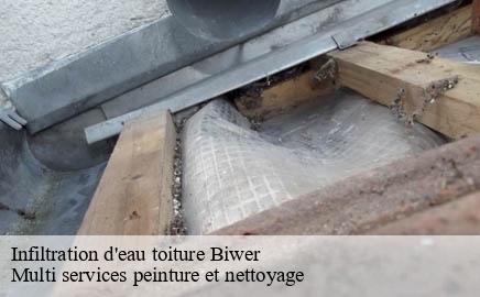 Infiltration d'eau toiture biwer- Multi services peinture et nettoyage